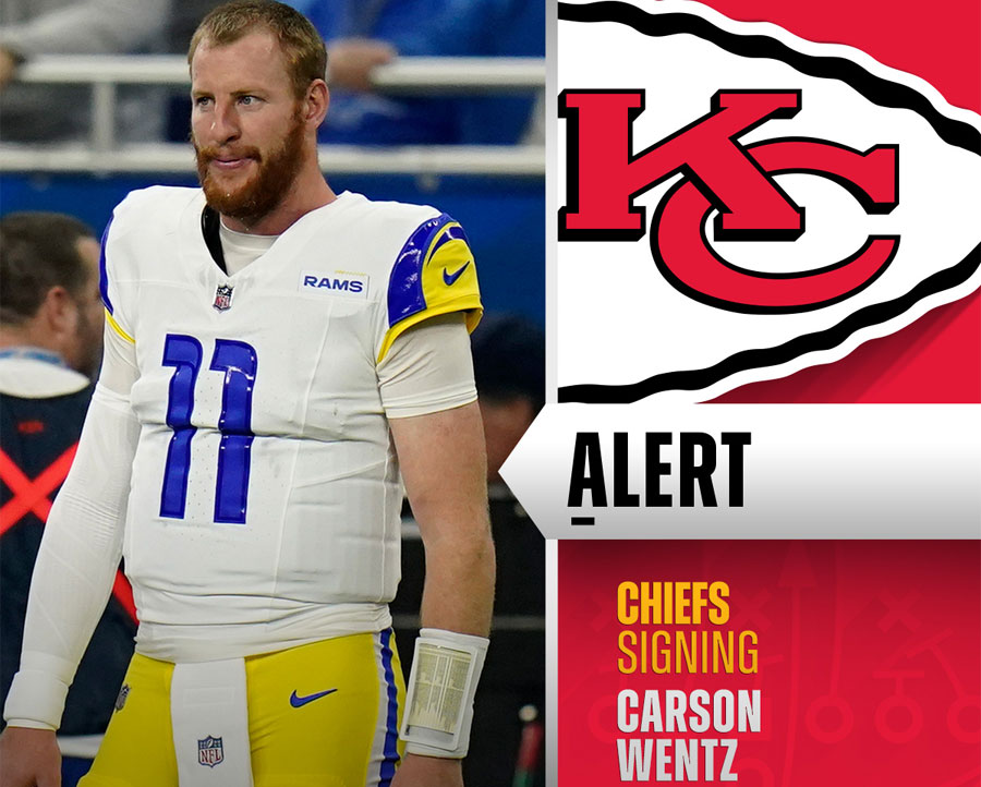 El quarterback Carson Wentz firma por un año con los campeones Kansas City Chiefs