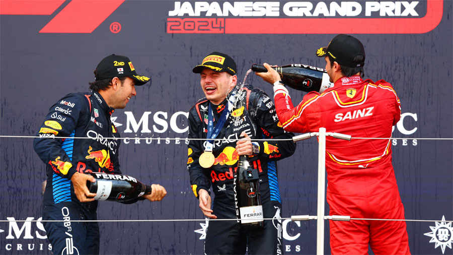 Verstappen lidera otro doblete con ‘Checo’ y Sainz mantiene su sensacional racha en Japón